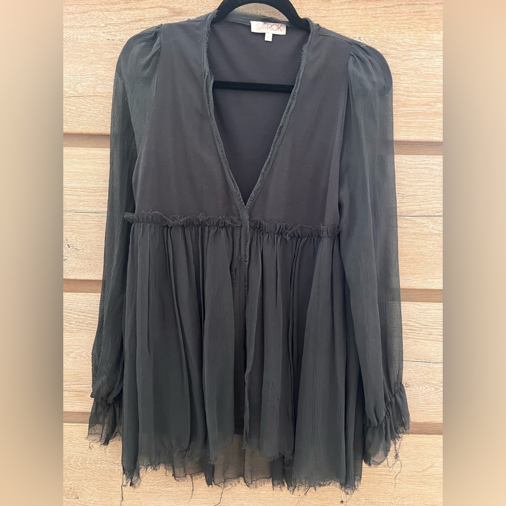 LaRok Sheer Black Blouse